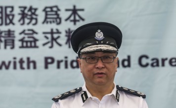 Hong Kong Commissioner of Police Stephen Lo Wai-chung in Aberdeen. Photo: Xiaomei Chen