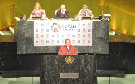 Dr Patrick Ho speaks at the UN Ocean Conference on Sustainable Development Goal 14 on ocean. Dr Patrick Ho speaks at the UN Ocean Conference on Sustainable Development Goal 14 on ocean.