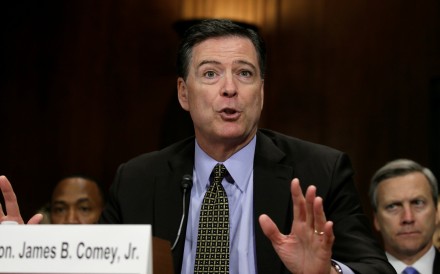 FBI Director James Comey testifies before a Senate Judiciary Committee hearing where he said he felt nauseous that he may have tipped the 2016 election to Donald Trump. Photo: Reuters