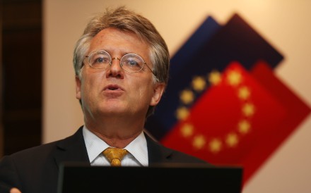 Joerg Wuttke, former ­president of the European Chamber of Commerce in China, says Beijing should stop playing divide and rule in Europe. Photo: EPA