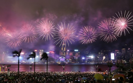 Police estimate crowd of 263,000 came to view 23-minute extravaganza costing HK$12 million