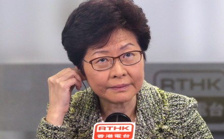Hong Kong Chief Executive Carrie Lam Cheng Yuet-ngor attends a radio phone-in programme at RTHK in Kowloon Tong. 13OCT17 SCMP / Edward Wong