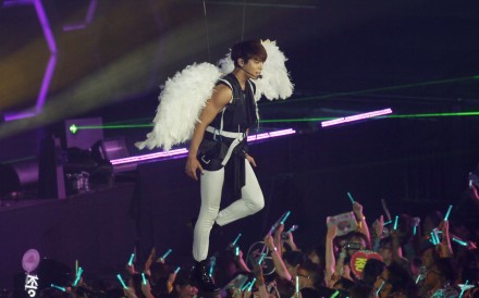 Jonghyun performs during a SHINee concert in Hong Kong in 2012. In a note revealed after his death, the singer said that the depression he had battled for many years had “finally engulfed me entirely”. Photo: AP