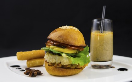 Sylvain Robert’s hamburger de bouillabaisse, served at his Marseilles restaurant L’Aromat. Photo: Richard Haughton