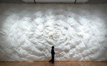 An exhibit at the ‘Self-Organisation: Junichi Arai’s Textile Anthology Exhibition’ at the Hong Kong Polytechnic University.