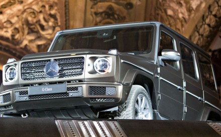 With its boxy look, the rugged SUV harks back to an earlier era, but is longer and wider than the original and is equipped with flat-screen displays