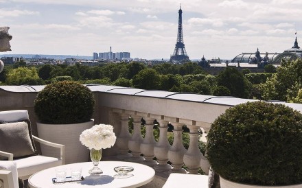 View from the terrace. Photo: Hôtel de Crillon, A Rosewood Hotel