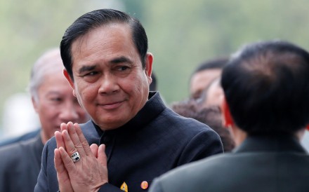 Thailand's Prime Minister Prayuth Chan-ocha arrives for a weekly cabinet meeting in Bangkok in April 2017. Photo: Reuters