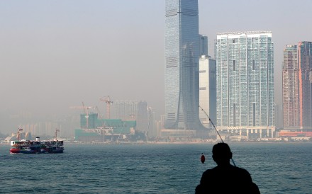 Pollution mars the view at Victoria Harbour. Photo: Winson Wong
