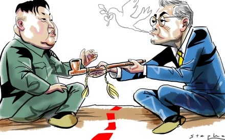 Image result for Korean TWO LEADERS CARTOON