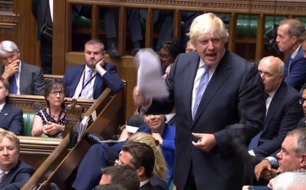 Boris Johnson, Britain's former foreign secretary, speaking in the House of Commons on Wednesday and urging members of parliament that it was ‘not too late to save Brexit’. Photo: UK Parliamentary Recording Unit via AFP