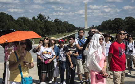 Chinese tourists in Washington are becoming a less frequent sight, tourism industry data suggests. Photo: Washington Post
