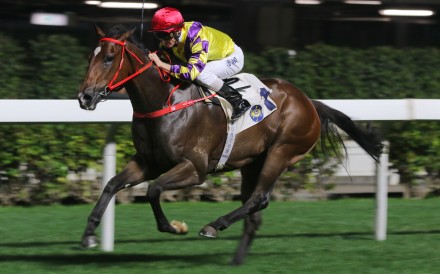 Champion’s Way races clear at Happy Valley under jockey Zac Purton last month. Photos: Kenneth Chan