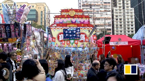 Hong Kong's Lunar New Year market celebrates the Year of the Dog