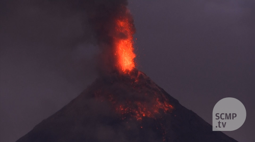 More than 56,000 displaced as Mount Mayon volcano erupts