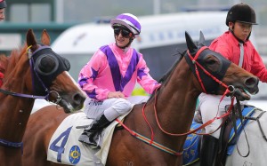 Presidentparamount formed part of a treble for champion jockey Zac Purton. Photos: Kenneth Chan 