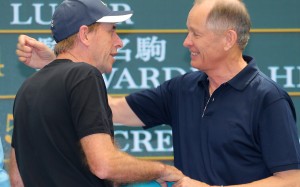 John Size and John Moore have clashed on a number of occasions this season, and they are gearing up for the biggest battle of all - the quest for the 2014-15 trainers' championship. Photo: Kenneth Chan