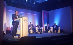 Outgoing Hong Kong Jockey Club executive director of racing Bill Nader leads a discussion on handicapping and race programming during the Asian Racing Conference in Mumbai. Photo: Andrew Hawkins