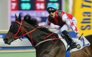 Race 10, So Fast, ridden by Vincent Cheminaud, won the class 3 over 1400m at Sha Tin on 17Jan16.