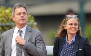 Trainer Caspar Fownes, pictured with sister Fenella after Marvel Hero’s win on Sunday, looks poised for a big week, beginning at Happy Valley on Wednesday night. Photo: Kenneth Chan