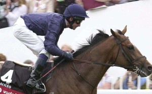 Galileo (Michael Kinane) wins the 2001 Derby at Epsom. Galileo has become one of the world’s leading stallions. Photo: AFP