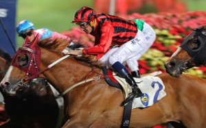Hugh Bowman guides Eagle Way to victory at Sha Tin on Sunday. Photos: Kenneth Chan