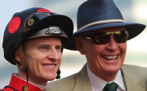 Zac Purton and trainer John Moore. Photos: Kenneth Chan