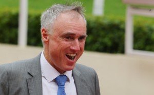 Paul O’Sullivan celebrates a win at Sha Tin earlier this season. Photos: Kenneth Chan.