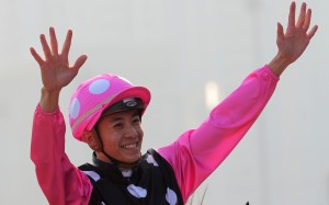 Derek Leung after his breakthrough win on Beauty Generation in the Hong Kong Mile on December 10. Photos: Kenneth Chan.