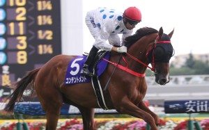 Joao Moreira and Contentment ahead of the 2017 Yasuda Kinen. Photos: Kenneth Chan
