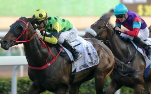 Nothingilikemore races away with the Classic Mile in January. Photo: Kenneth Chan