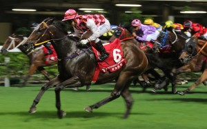 Matthew Chadwick wins aboard Brave Legend in September. Photo: Kenneth Chan