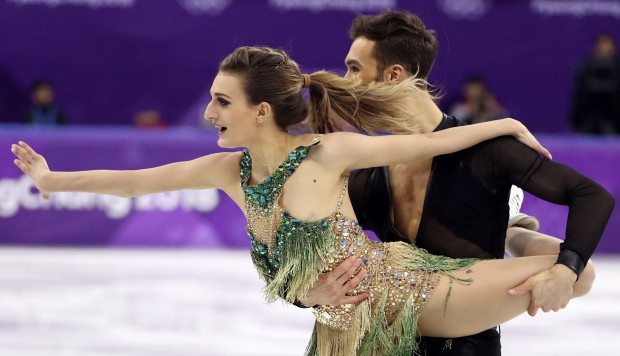 ‘My worst nightmare’: wardrobe malfunction for French figure skater at