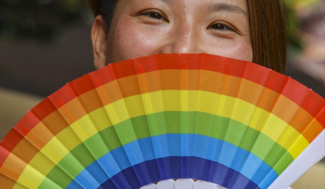 A participant in Shanghai Pride 2018.