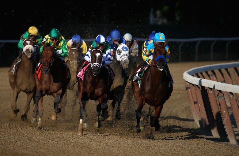 PHOTO: Infamous Marlins fan spotted at Preakness finish line