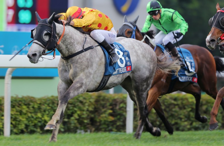 Race 9, Giant Treasure, ridden by Christophe Soumillon, won the Stewards' Cup(Group 1, 1600m) at Sha Tin on 31Jan16.