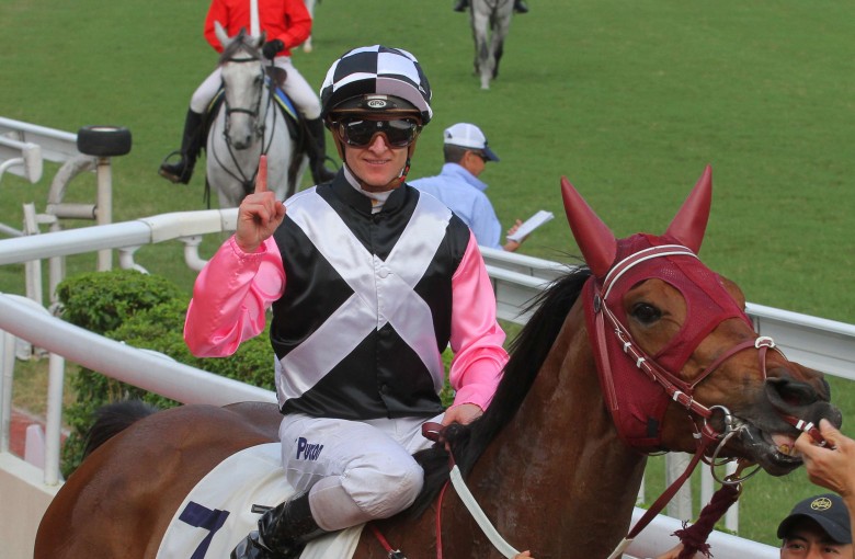 Zac Purton guided Beauty Prince to victory at Sha Tin, one of his four winners for the day. Photos: Kenneth Chan