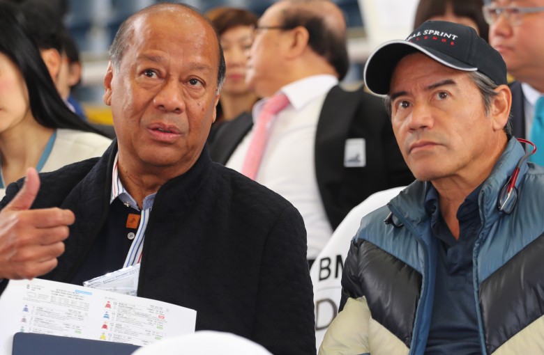 Pakistan Star’s owner, Kerm Din, and trainer Tony Cruz. Photo: Kenneth Chan