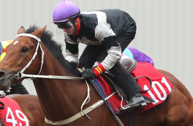 Exultant wins his trial under Zac Purton on December 12. Photos: Kenneth Chan.