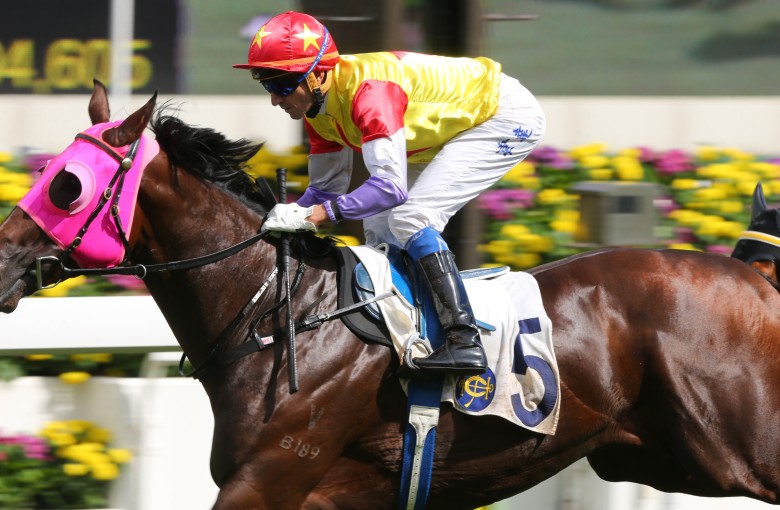 Douglas Whyte guides Happy Sebring to victory on Sunday. Photo: Kenneth Chan