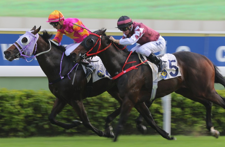 A Beautiful and Derek Leung defeat Zac Purton and Have Fun Together on Saturday. Photos: Kenneth Chan