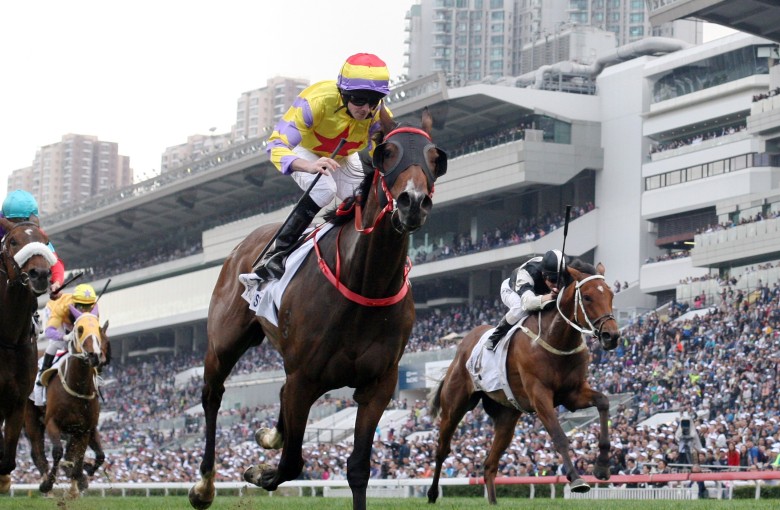 Ping Hai Star wins the Hong Kong Derby. Photos: Kenneth Chan