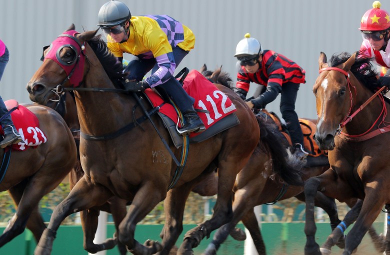 Easy Go Easy Win trials at Sha Tin last week with Zac Purton riding. Photos: Kenneth Chan