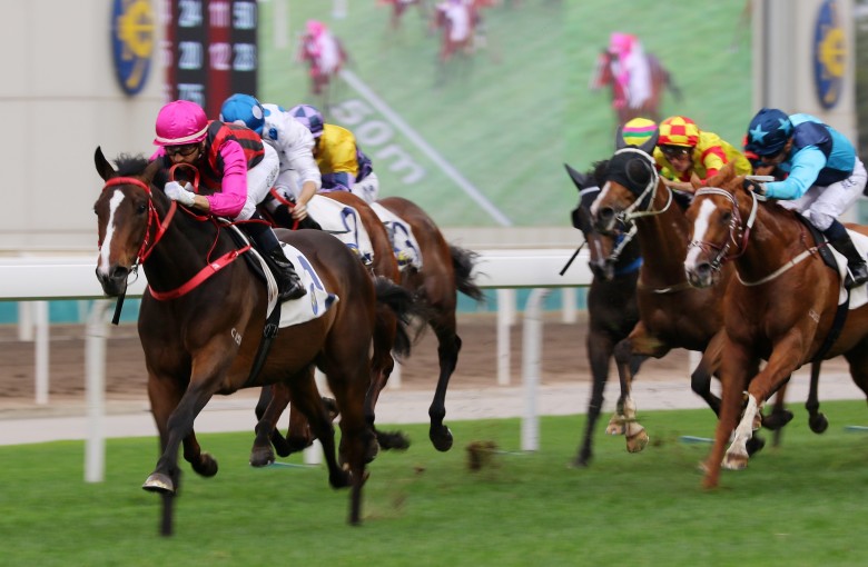 Waikuku wins at Sha Tin on Sunday. Photos: Kenneth Chan