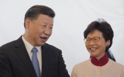 President Xi Jinping laid down a red line for Hong Kong in the presence of Chief Executive Carrie Lam. Photo: EPA President Xi Jinping laid down a red line for Hong Kong in the presence of Chief Executive Carrie Lam. Photo: EPA