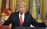 President Donald Trump speaks during a Congressional Medal of Honor Society reception in the East Room of the White House in Washington. Photo: AP