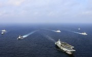 A flotilla of Chinese naval vessels. Photo: AFP