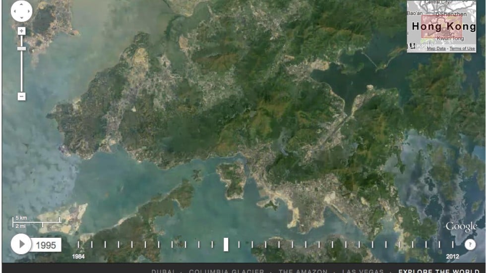 google map shows 29 years of change