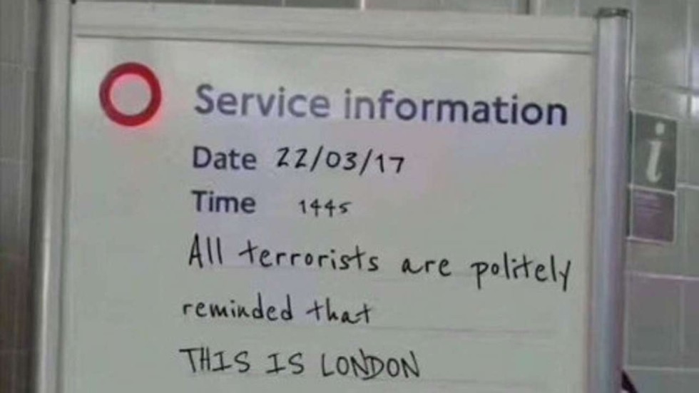This brilliant London Tube message to terrorists is 