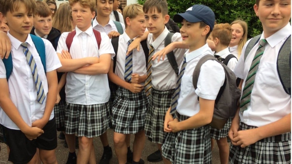 Image result for Meet the British Schoolboys Who Wore Skirts to Beat the Heat